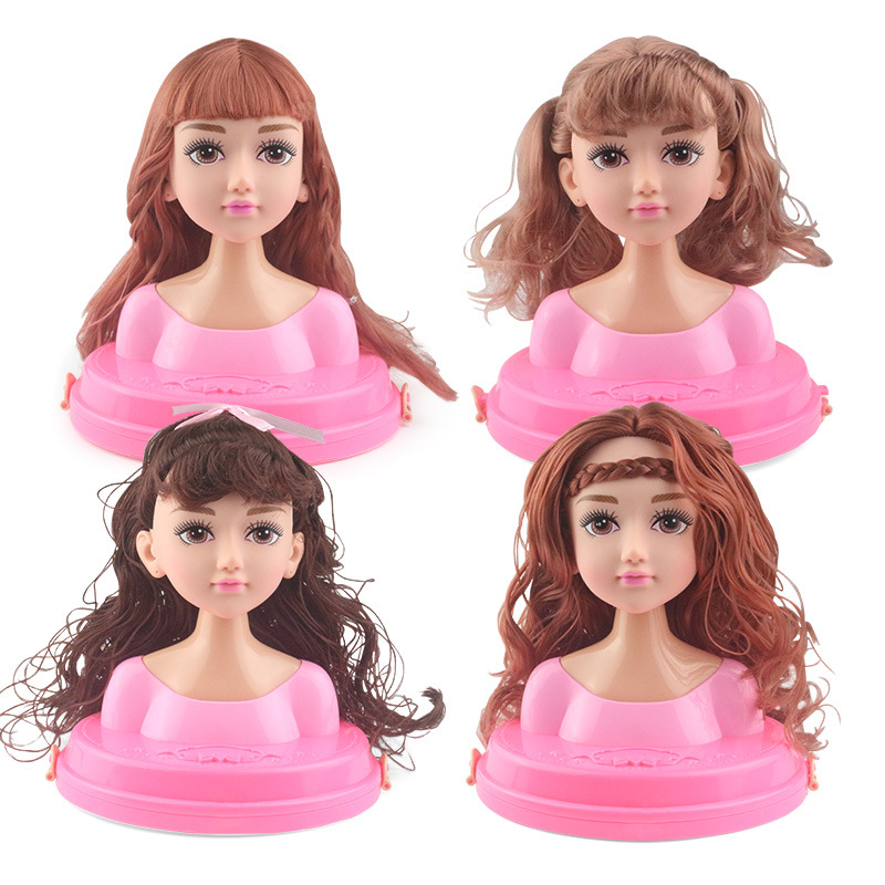 Makeup, braided hair, hairdressing princess, cross-border Barbie doll, girl toy, half-body children's gift box set Item Picture