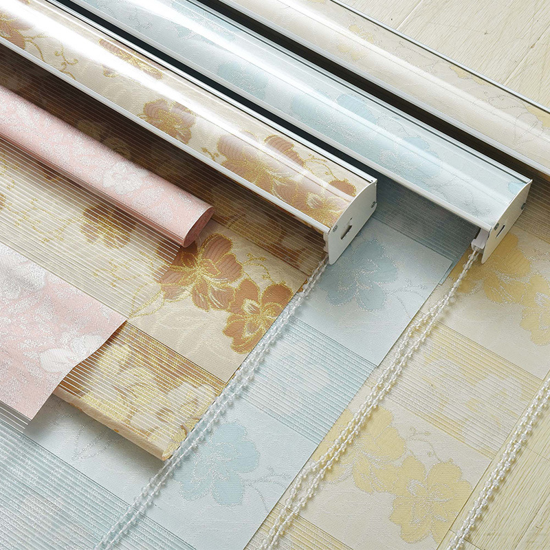 Free punching shading jacquard soft gauze curtain kitchen living room bedroom toilet waterproof balcony blinds wholesale Specification drawing
