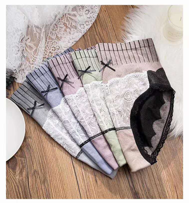 Court seamless graphene high-waisted underwear, lace breathable and comfortable women's triangle pants that lift the buttocks and tuck in the abdomen Specification image