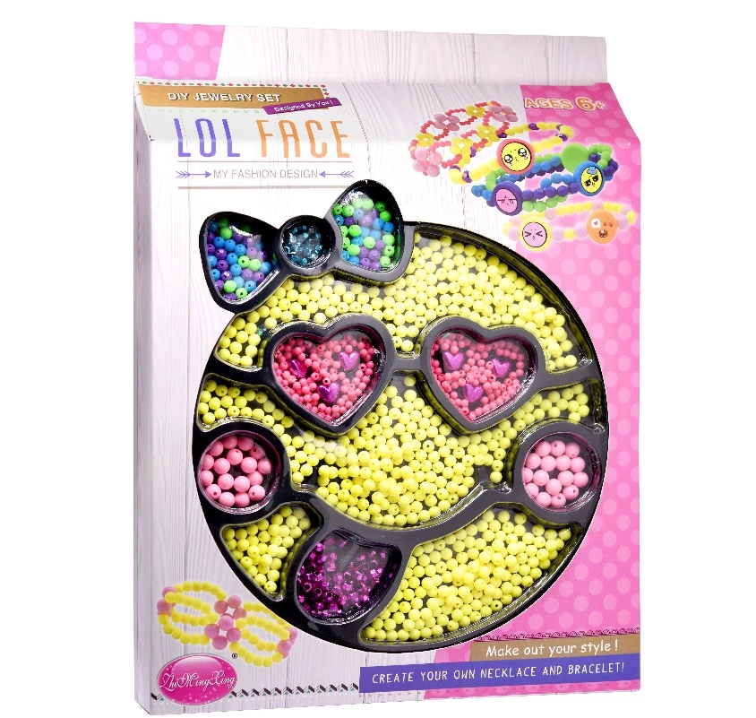 Fun diy beading to develop imagination, diy handcrafted beading, jewelry bracelets, necklaces, colorful beads, children's educational toys Application Scenario