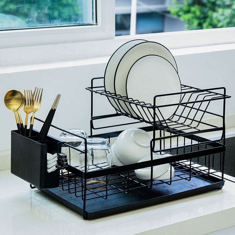 Kitchen storage rack, draining bowl rack, kitchen dish rack, draining bowl rack, household bowl rack, sink storage rack Specification image