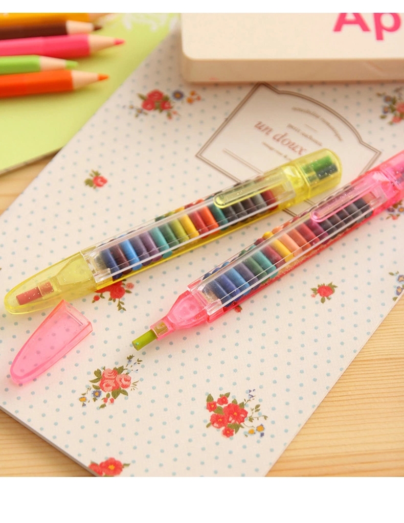 Factory wholesale creative and personalized crayons, 20-color crayons, safe, non-toxic and environmentally friendly, student creative student crayons ht details Picture