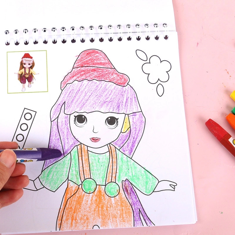 Children's doodle picture book, hand-held coloring book, exquisite coloring picture set, DIY exquisite crayon children's handicraft toys Item Picture