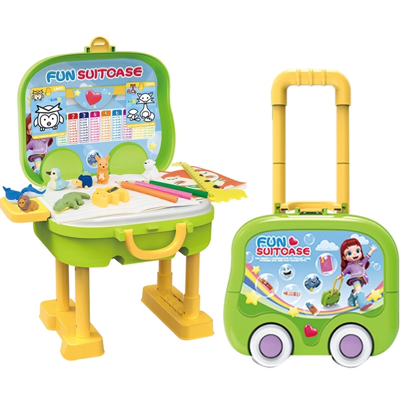 Children's early education writing desk, stationery trolley case, suitcase, educational set, toys, gifts for kindergarten students Specification drawing
