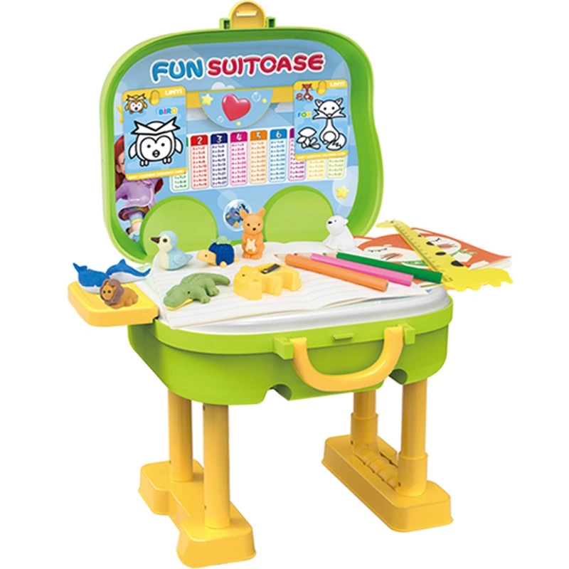 Children's early education writing desk, stationery trolley case, suitcase, educational set, toys, gifts for kindergarten students Application Scenario