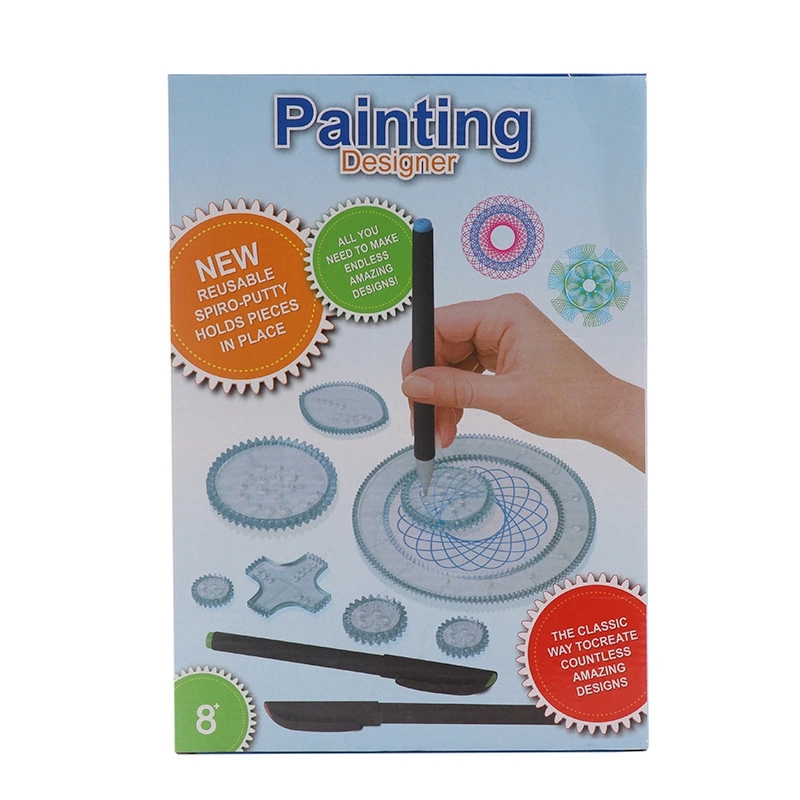 The magic set of the Educational Kaleidoscope Ruler, a versatile template, and a creative drawing toy for primary school and children details Picture