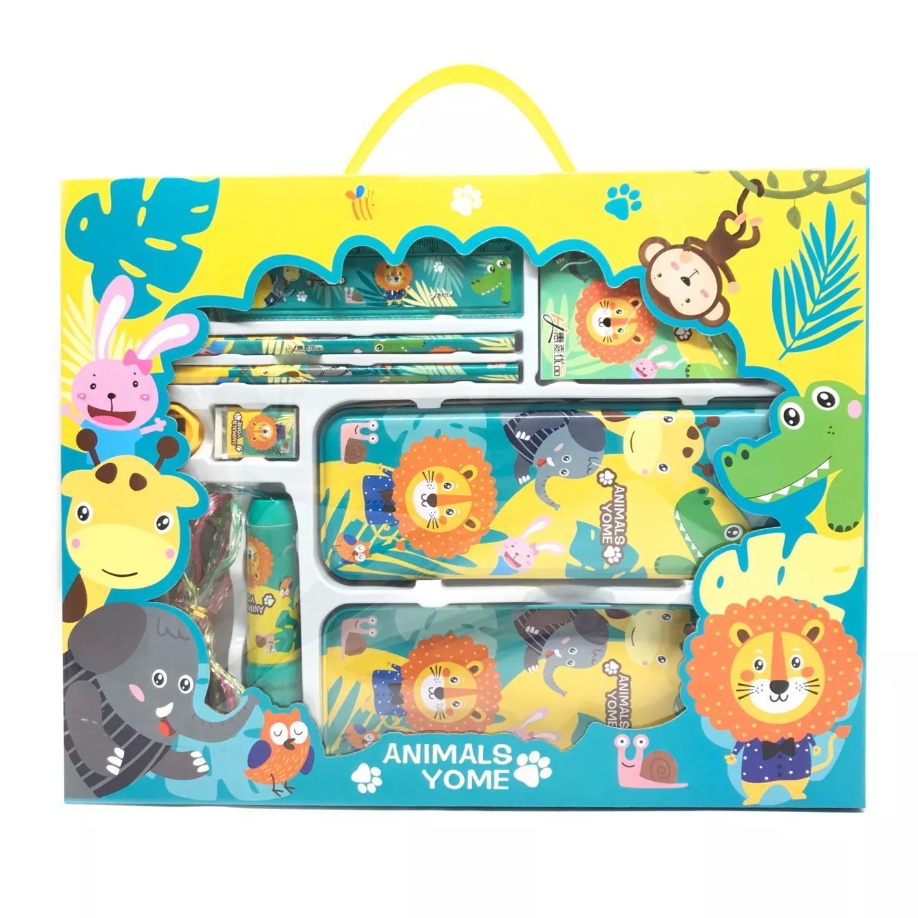 Factory direct sales of children's cartoon stationery large set gift box, student high-end 8-piece set combination wholesale 9903 in stock. Item Picture