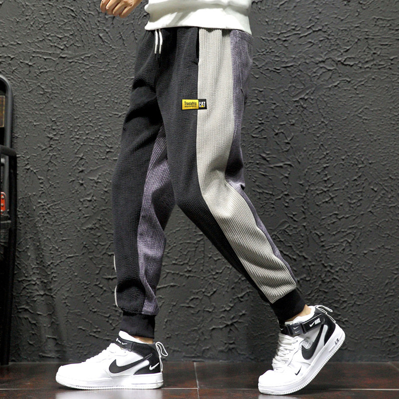 Lianxu Men's Wear: Corduroy skinny pants for men, trendy, casual, loose and plus-size Harem pants for men