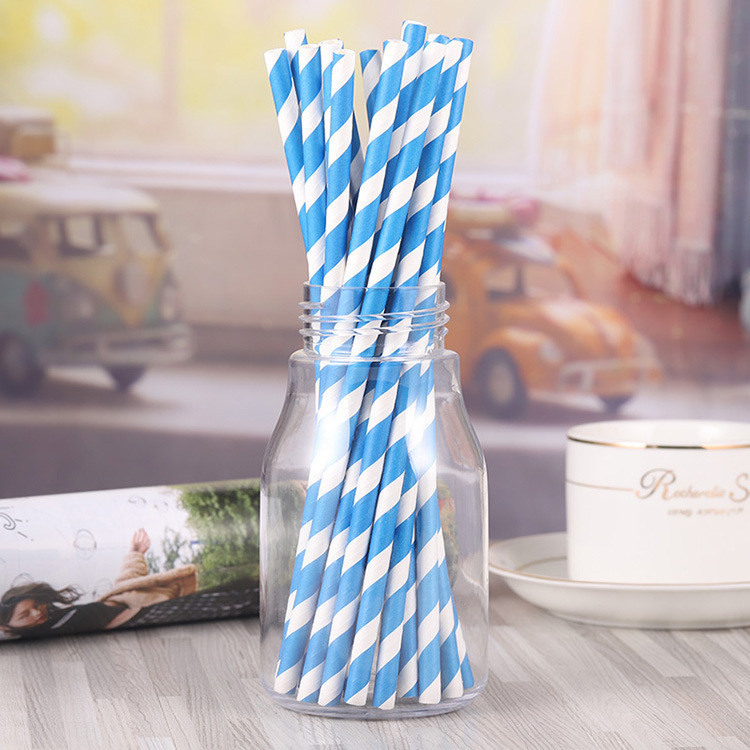 Primary color 6*197mm environmentally friendly degradable paper straw High temperature resistant smooth surface can be customized disposable paper straw thumbnail