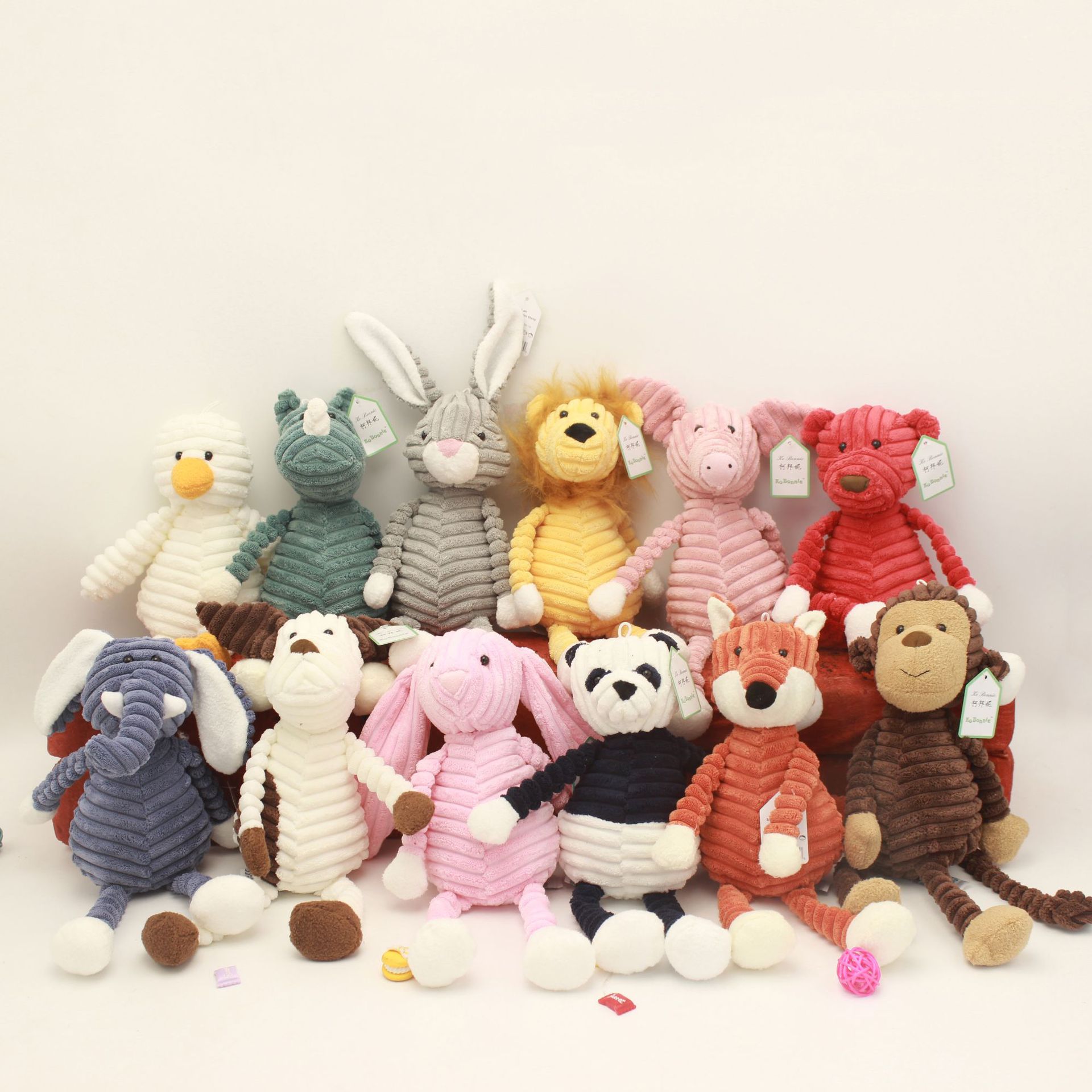 Creative animal doll claw machine doll wholesale manufacturer supply new striped animal plush toy dolls full figure