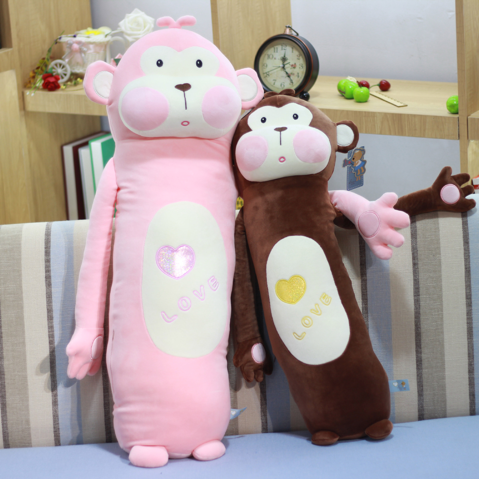 Cute, long-bodied monkey plush toy figurines are in stock. New styles are selling well and can be given as Children's Day birthday gifts details Picture