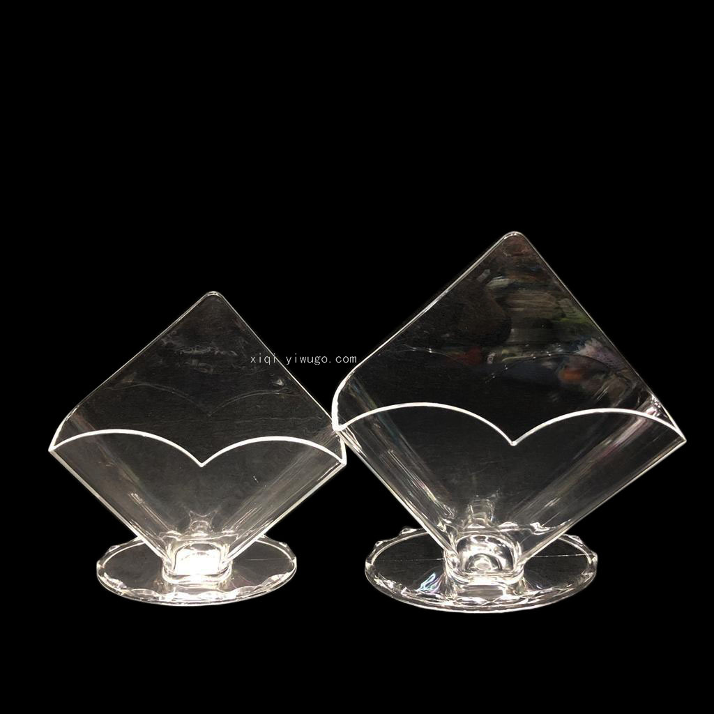 High-grade transparent acrylic paper towel seat Fashion European hotel restaurant Triangle napkin seat wholesale RS-8466