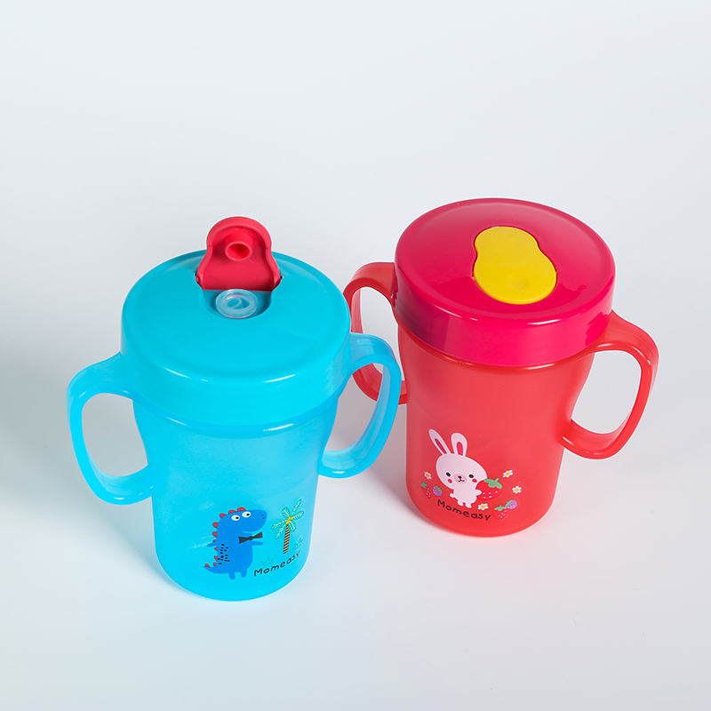 pp水杯防烫防摔防呛宝宝婴儿学饮杯幼儿园家用带手柄水杯