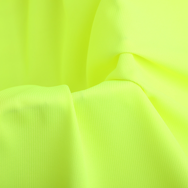 Textile 100g full polyester warp knitted sandwich traffic police fabric flat fluorescent sports school uniform lining material Specification image