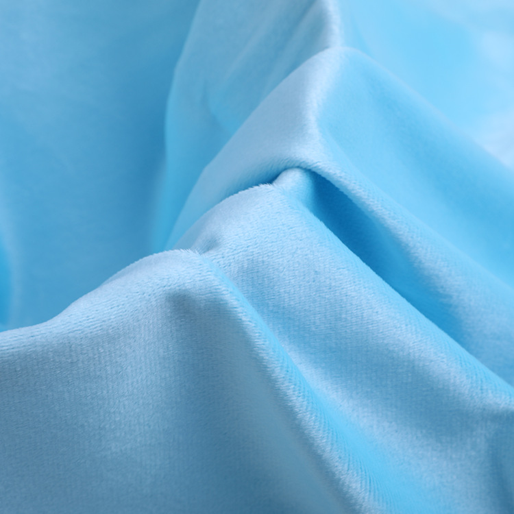The manufacturer supplies crystal super soft short plush fabric in stock for dyeing toys, clothing and home textiles details Picture