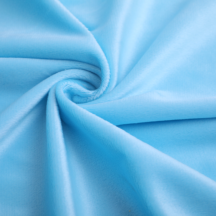 The manufacturer supplies crystal super soft short plush fabric in stock for dyeing toys, clothing and home textiles