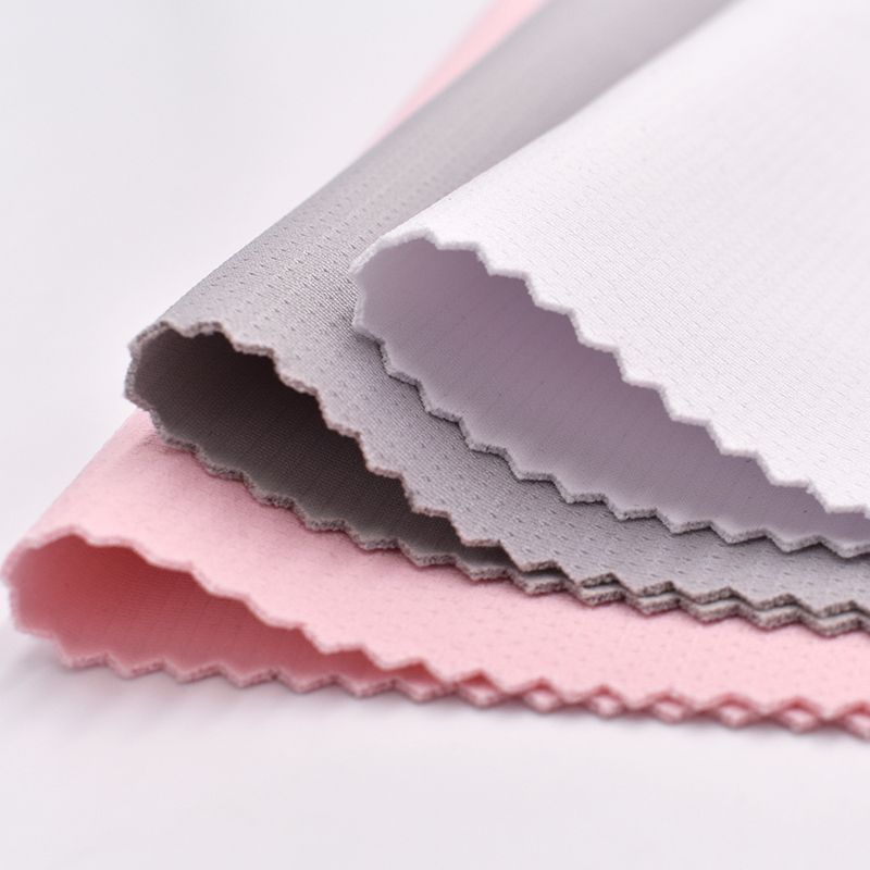 The jacquard mesh air layer health fabric with South Korean silk screen holes is breathable and can be used to create an antibacterial and cool sensation