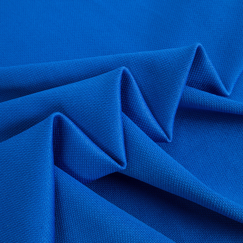 The manufacturer has in stock all polyester hexagonal bead ground mesh sweatshirt fabric, T-shirt lining fabric, polo shirt and school uniform fabric mesh fabric details Picture