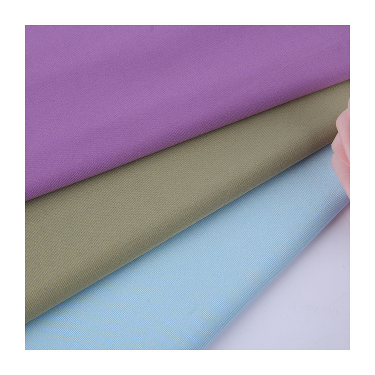 175/140g milk silk frame polyester ammonia single-sided sweat fabric four-sided elastic Lycra fabric T-shirt knitted fabric Specification image