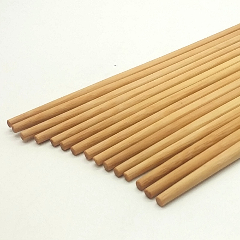 Sunshine Department Store 24cm craft chopsticks, ten pairs set, unpainted bamboo chopsticks, carved bamboo and wood chopsticks for home use Application Scenario
