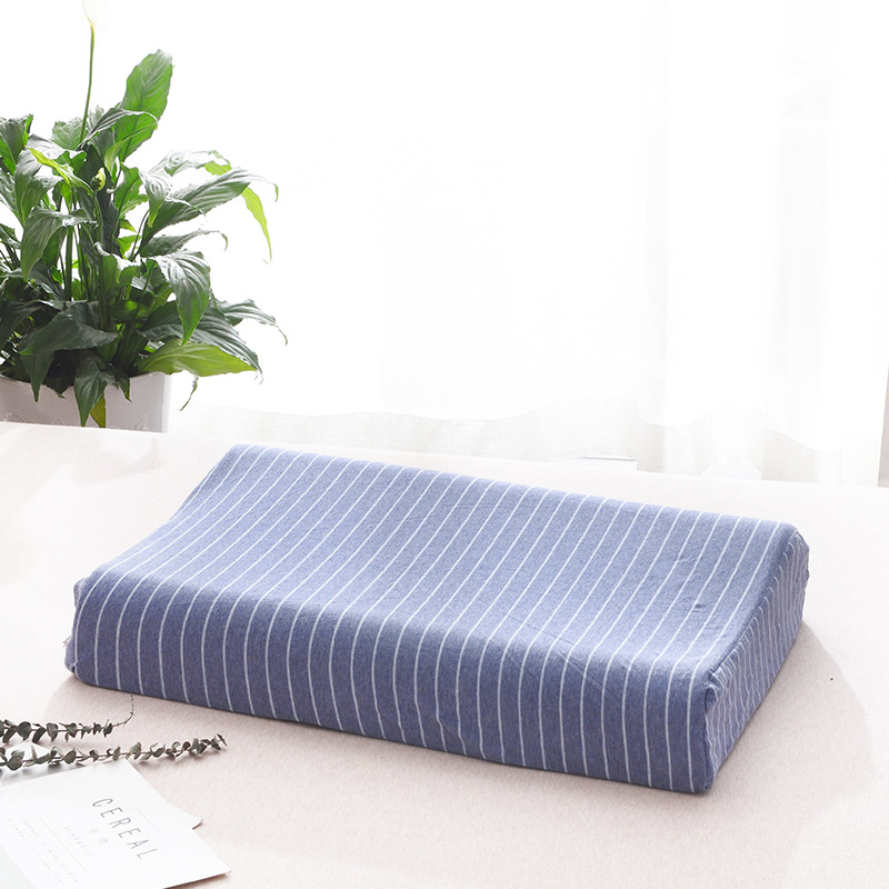 Pure cotton dual-purpose wave pillow, single-person memory pillow, neck guard pillow, memory pillow, Thai latex pillow in stock