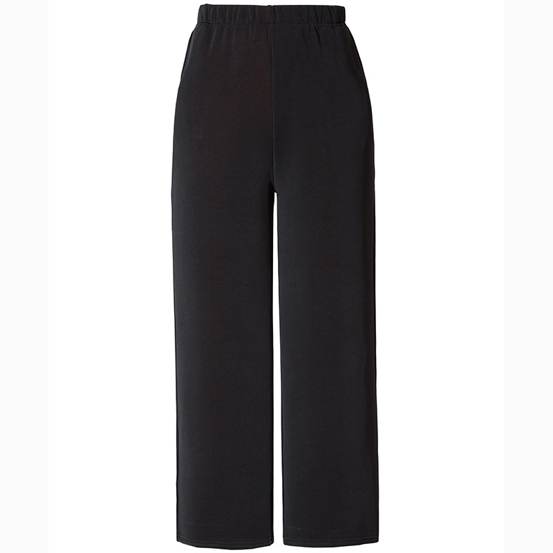 New fleece and thickened winter golden fleece straight-leg wide-leg women's trousers, warm and loose, large-sized casual trousers for middle-aged and elderly women Item Picture