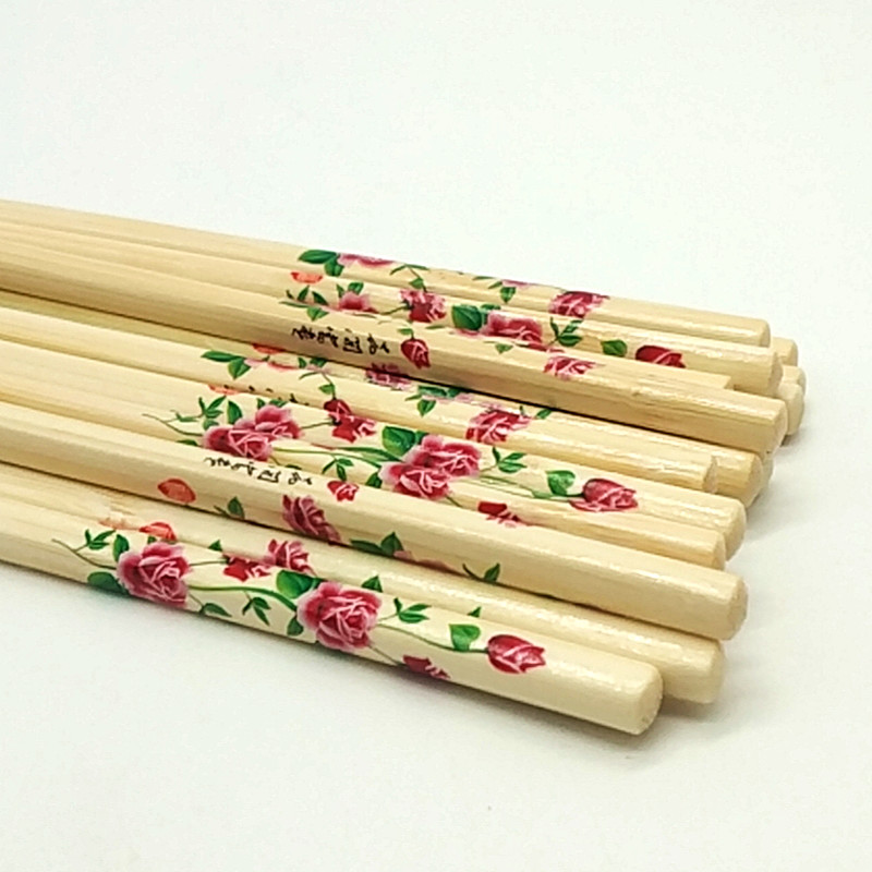 Sunshine Department Store 24cm craft printed chopsticks, household chopsticks, bamboo chopsticks Item Picture