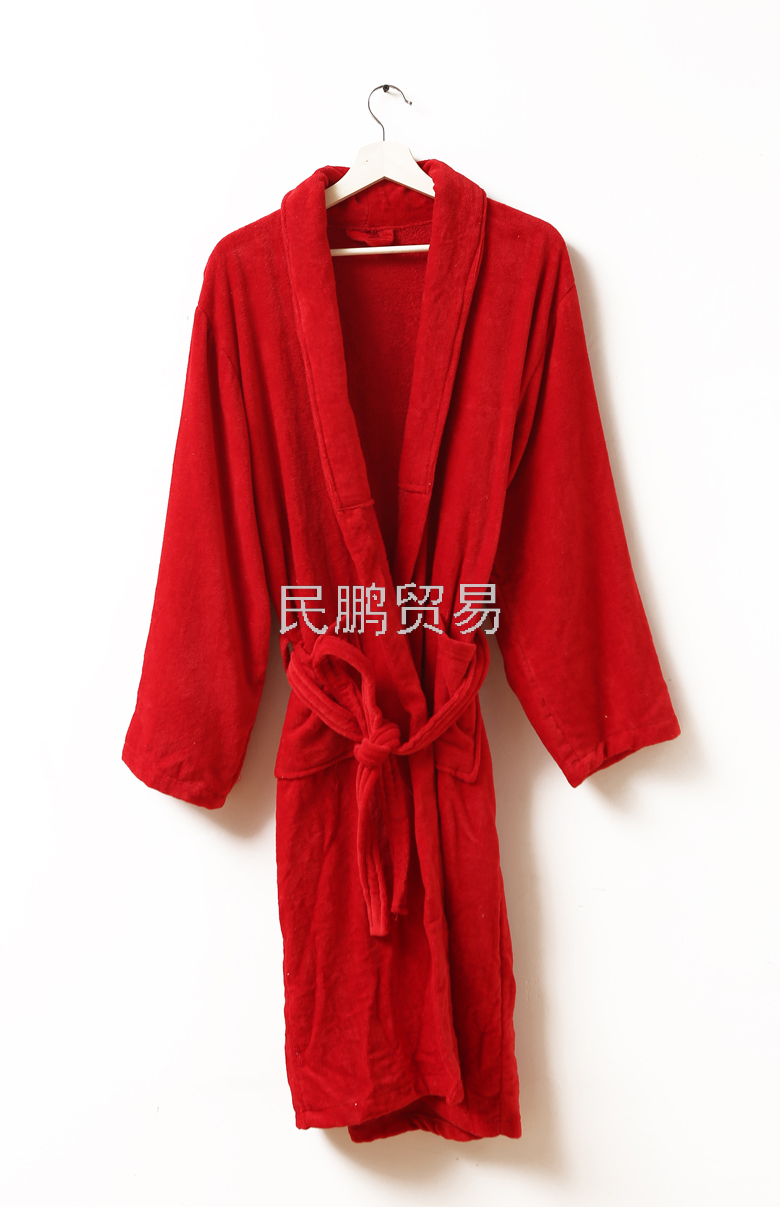 Pure cotton high weight pure pigment color high-end bathrobes export domestic sales