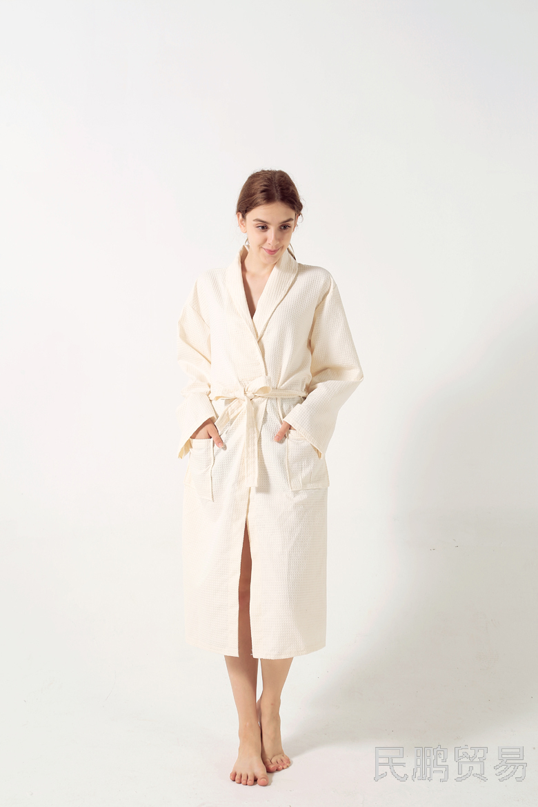 Waffle cotton five-star Hotel with high-grade bathrobes pure pigment color 2020 new