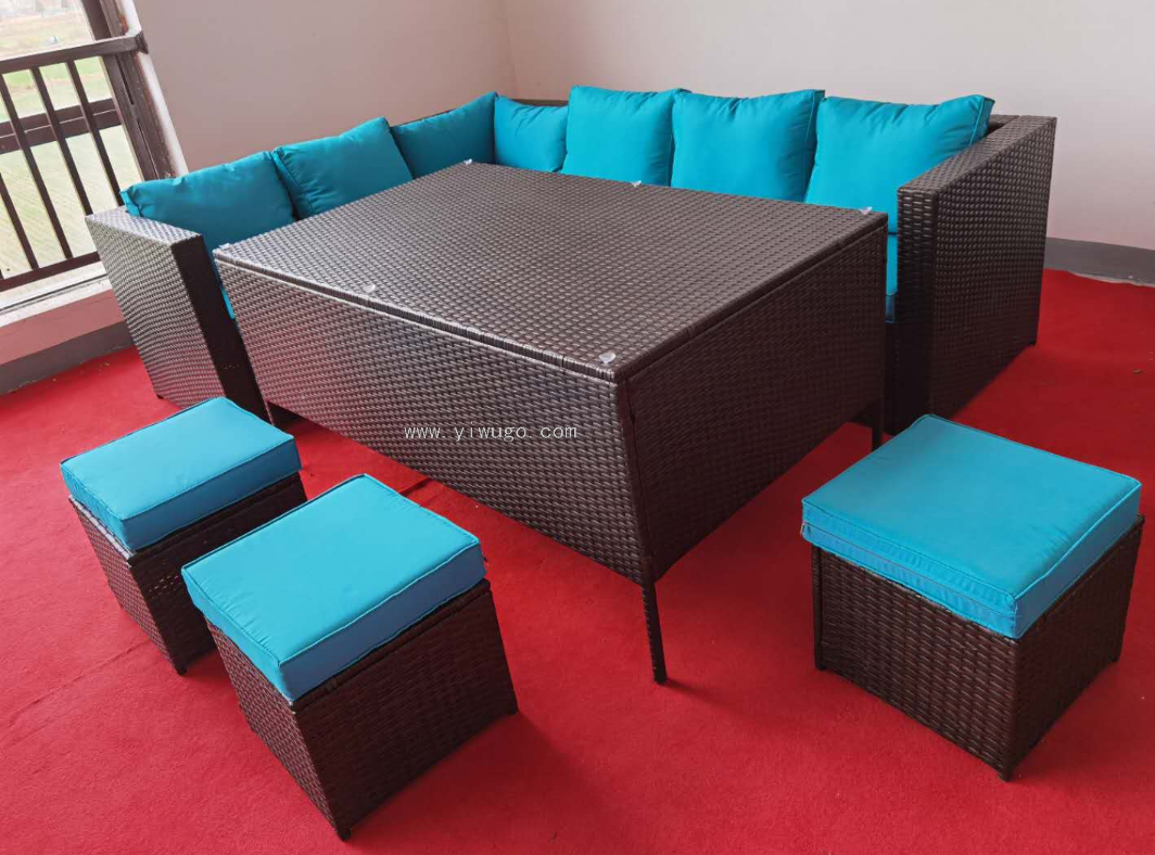Rattan sofa 6 piece set leisure balcony garden courtyard outdoor furniture 4 piece set
