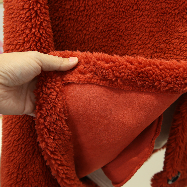 A new autumn and winter casual lambskin plush fur coat for women, a short Korean-style granular fleece warm top Application Scenario