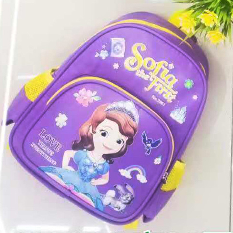 School bag cartoon spray picture light school bag