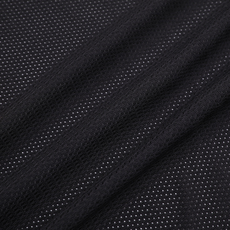 Wholesale of low-elasticity fine mesh all-polyester sweat-wicking quick-drying mesh fabric for sports school uniform shorts