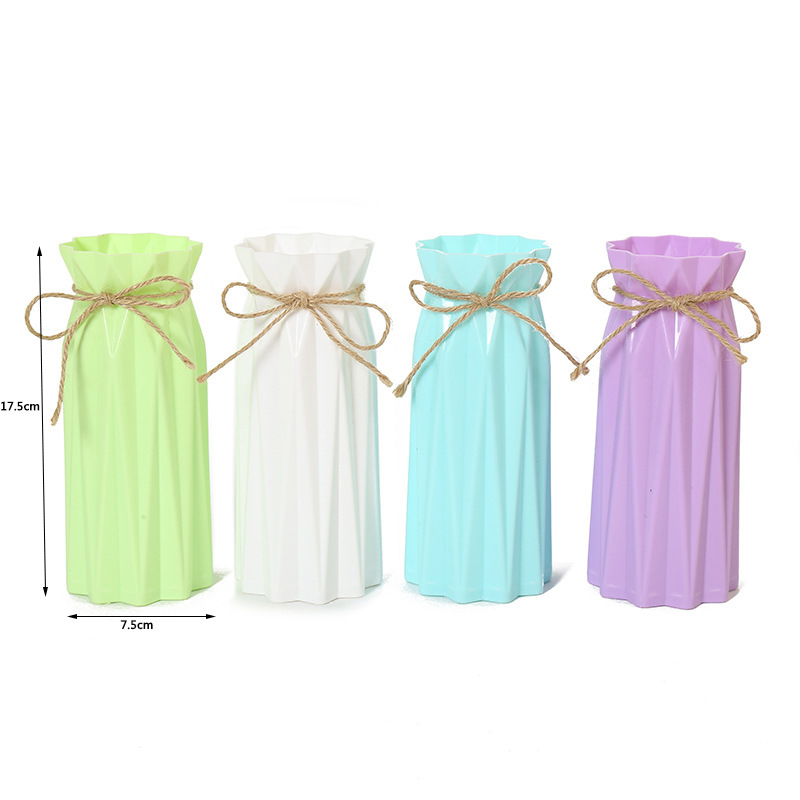 Plastic vases, Nordic-style creative living room ornaments, simple home flower arrangements, pe imitation porcelain dry vases in stock from the manufacturer Item Picture