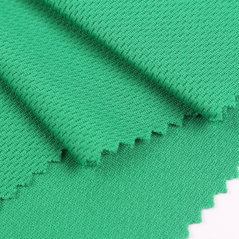 We offer a large supply of weft knitted bird's eye fabric, quick-drying all-polyester double-sided tight sportswear and elastic swimming suit fabric