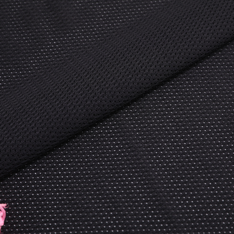 Wholesale of low-elasticity fine mesh all-polyester sweat-wicking quick-drying mesh fabric for sports school uniform shorts details Picture