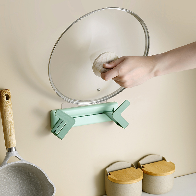 Wall-mounted kitchen storage rack without drilling holes, adjustable cutting board and chopping board storage rack Application Scenario