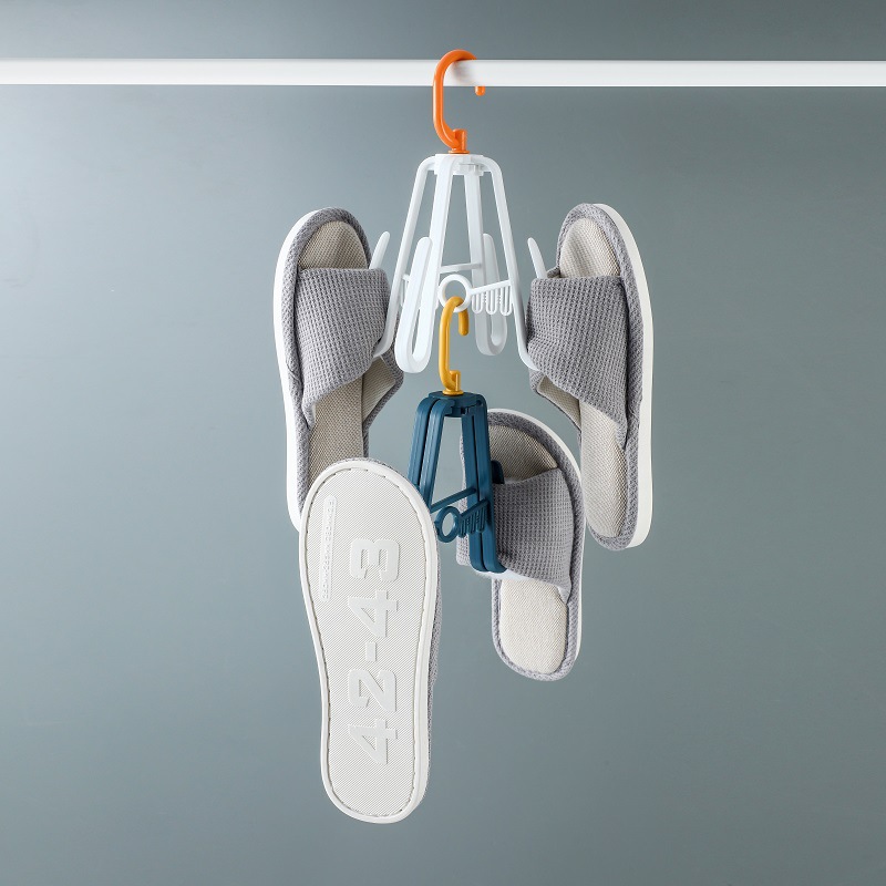 Multi-functional shoe drying rack, rotating balcony shoe drying rack, hook, double hook, outdoor shoe drying rack, clothes drying rack details Picture