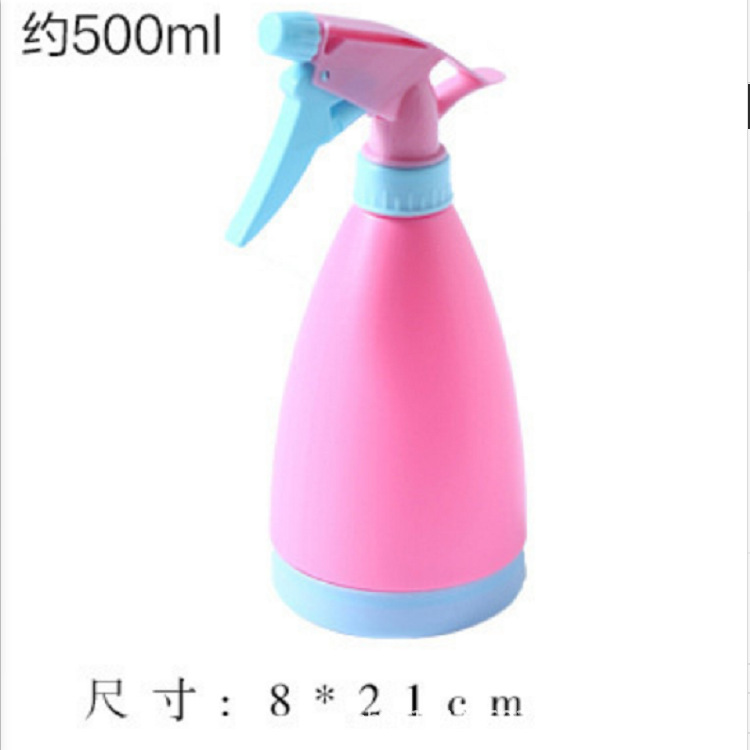 Candy-colored sprayer Water bottle Air pressure bottle Hand pressure flower spray bottle 500ML
