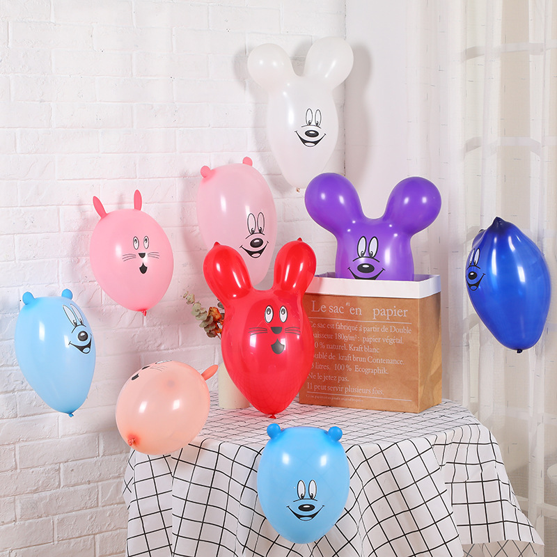 Factory direct sales of cartoon character round balloons, personalized long balloons, birthday party decoration and atmosphere balloons details Picture