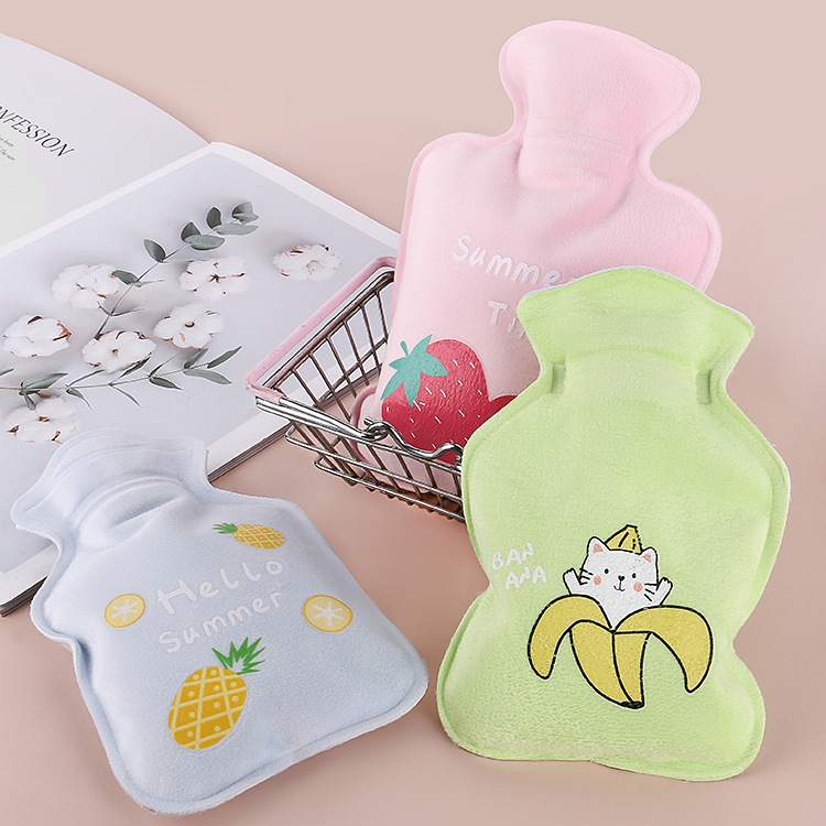 Creative plush portable warm baby water hot water bag warm water bag students portable hot water bag