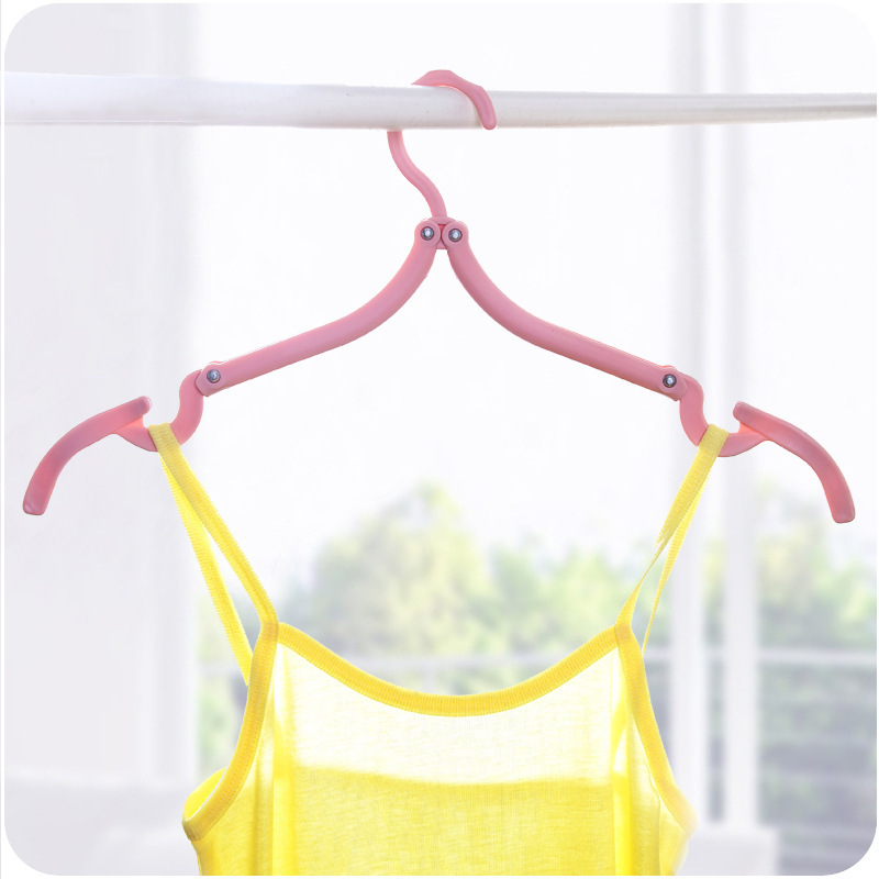 Nordic foldable magic travel clothes hanger, portable travel anti-slip clothes hanger, plastic clothes drying rack, clothes support Specification image