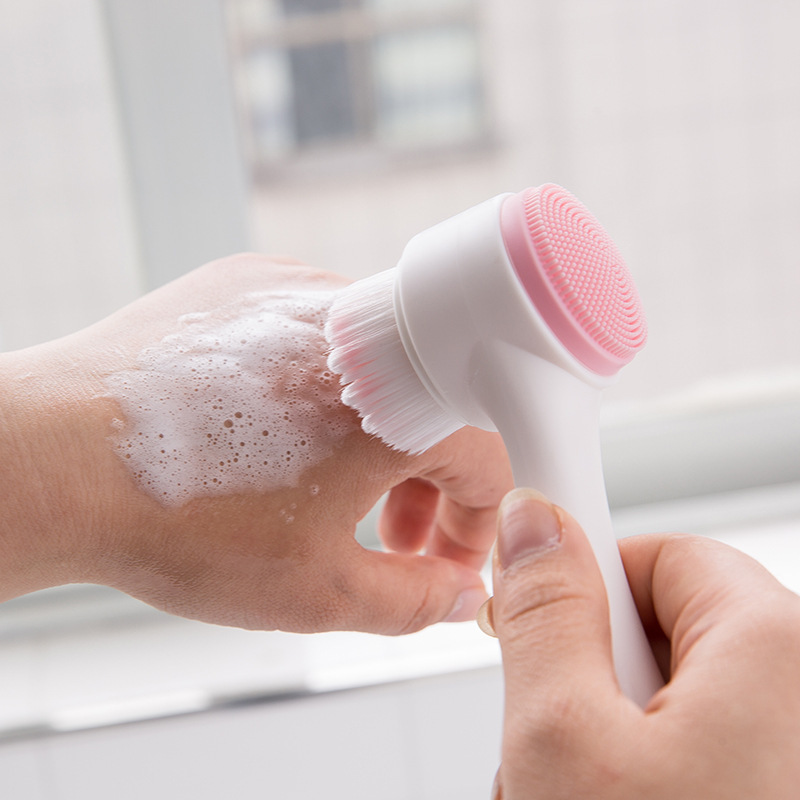 3D Double Face Wash Brush Soft Hair Silicone Face Wash For Home Manual Face Wash Deep Clean Pores Application Scenario