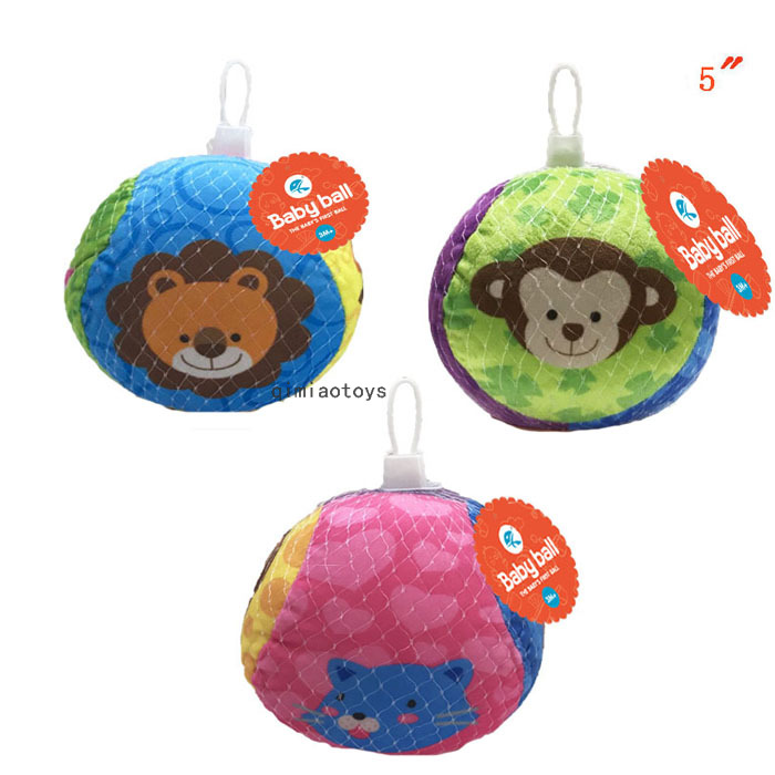 Infant and toddler toys, learning balls, animal cognitive balls, baby hand-held balls, toy balls, rattle balls, 5-inch baby cloth balls Specification image