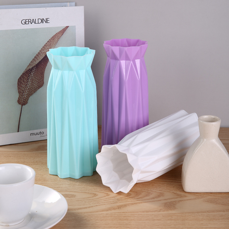 塑料插花瓶001现代花瓶 容器简约几何塑料 花盆摆件客厅厂家批发详情图2