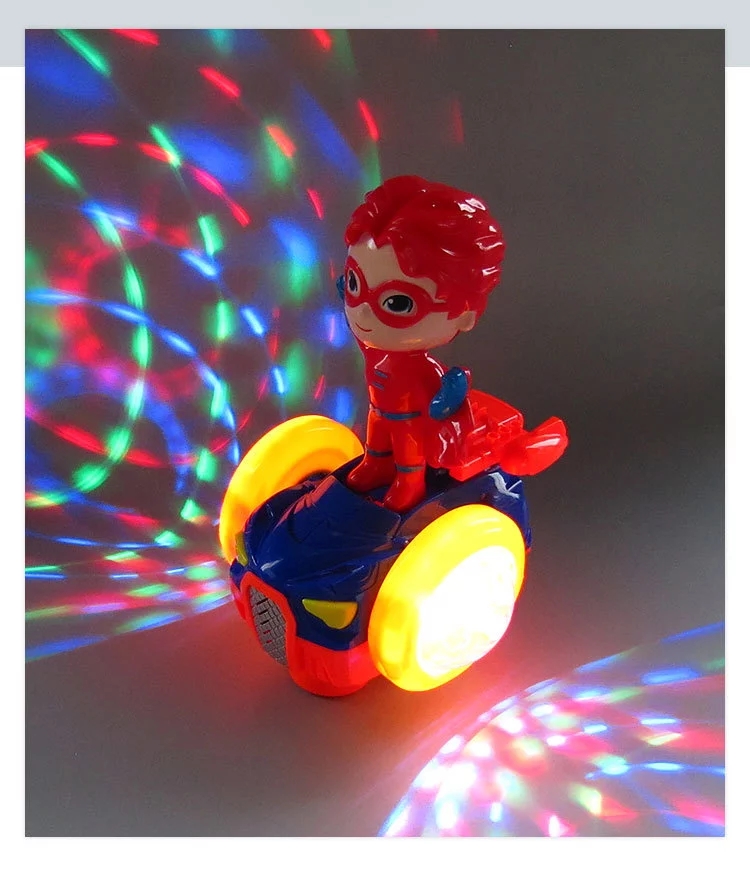 Children's electric universal cartoon little boy balance car, 360-degree rotation with music and lights, hot selling toys at the street stall Item Picture