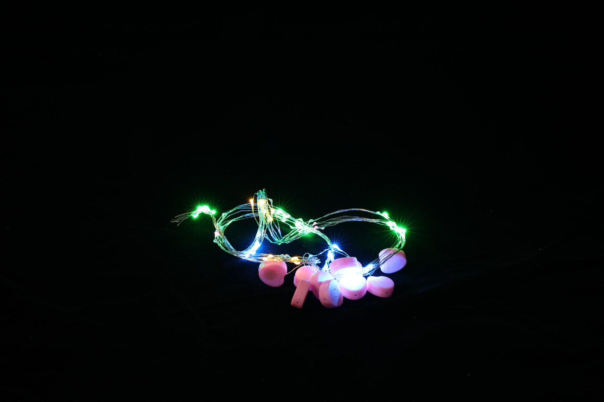 Garland heart lamp string accessories LED silver wire lamp string cat ear hair hoop process light lamp accessories manufacturers custom