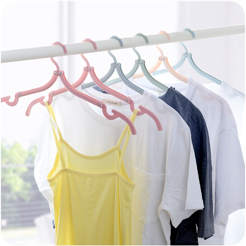 Nordic foldable magic travel clothes hanger, portable travel anti-slip clothes hanger, plastic clothes drying rack, clothes support