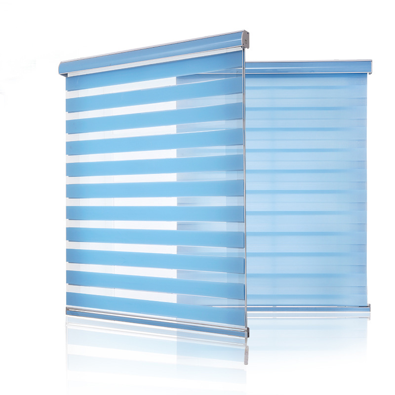 Cortina roller factory ordinary office engineering roll pull lifting curtain double soft gauze curtain wholesale Item Picture