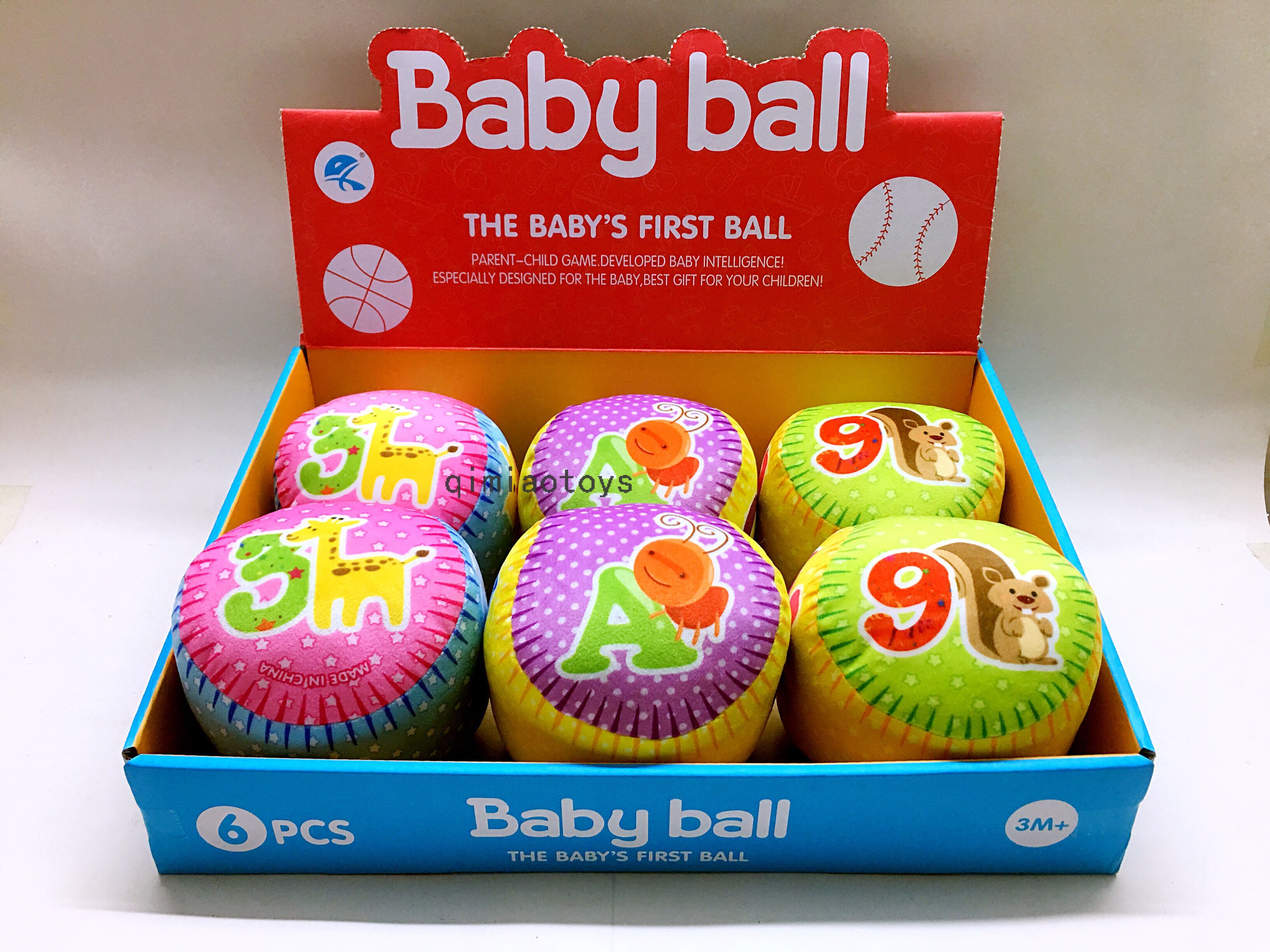 Infant and toddler toys, learning balls, animal cognitive balls, baby hand-held balls, toy balls, rattle balls, 5-inch baby cloth balls Application Scenario